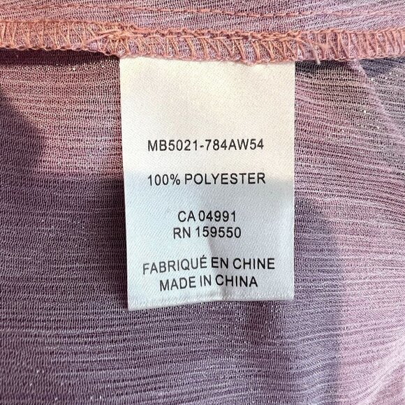 Maison d'Amelie Womens XS Sleeveless Top Metallic Pink Purple Ruffle Girly - Picture 5 of 6